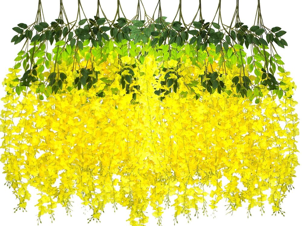5894 24 Pack Artificial Wisteria Vine Ratta 3.75 Feet Hanging Garland Silk